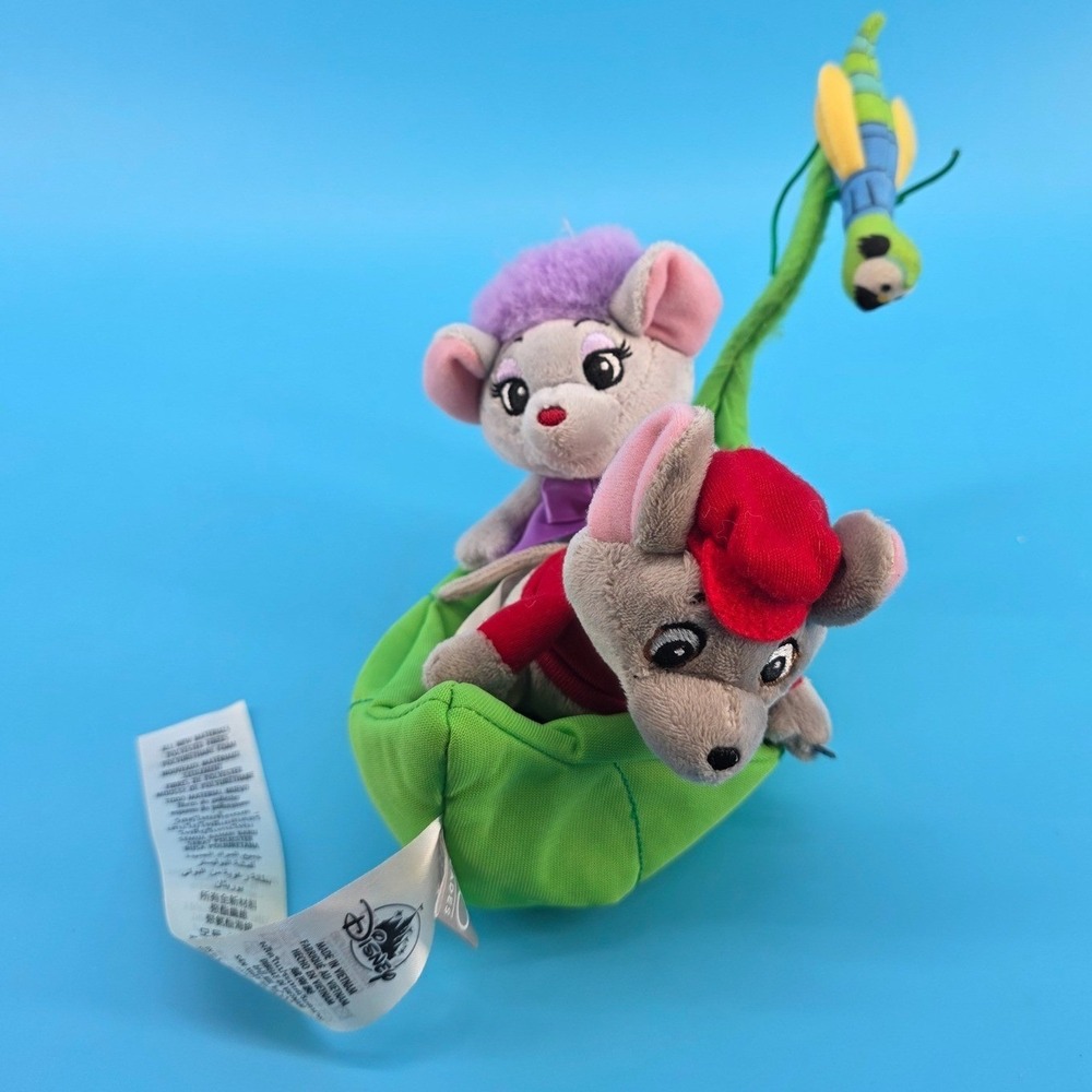 Disney 100 Decades The Rescuers Bernard Miss Bianca Evinrude Plush NWOT